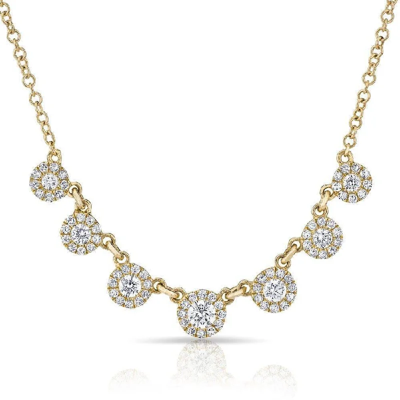 Ethnic Necklaces-Diamond Halo Necklace