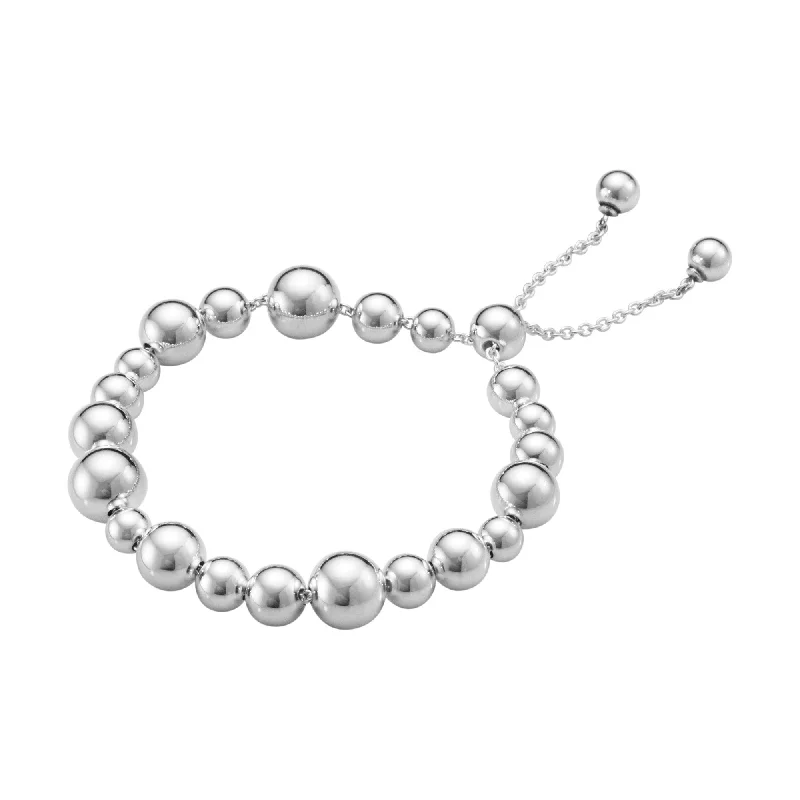 Luxury Wedding Bracelets-Silver Moonlight Grapes Drawstring Bracelet