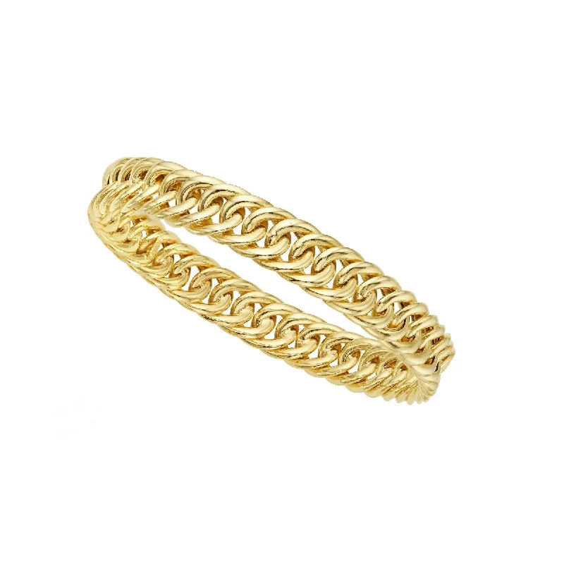 Vintage Bangles-14K Yellow Gold Eternity Chain Slip-on Bangle BG2489