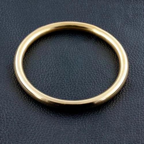 Classic Silver Bangles-Yellow Gold Bangle Bracelet