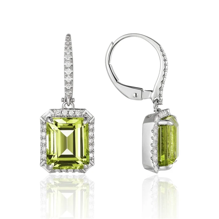 Onyx Earrings-PERIDOT 14K GOLD EARRINGS