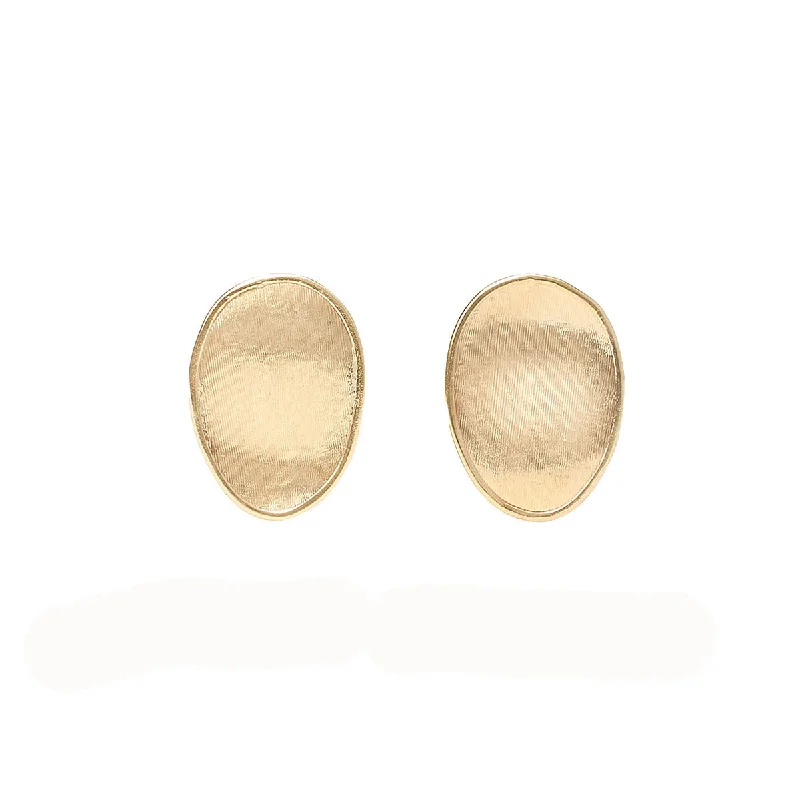 Luxury Hoop Earrings-18K Yellow Gold Petal Small Stud Earrings