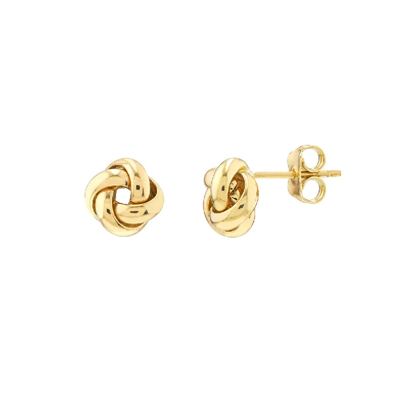 Bold Stud Earrings-MIDAS 9mm Puffed Love Knot Stud Earrings TM023444