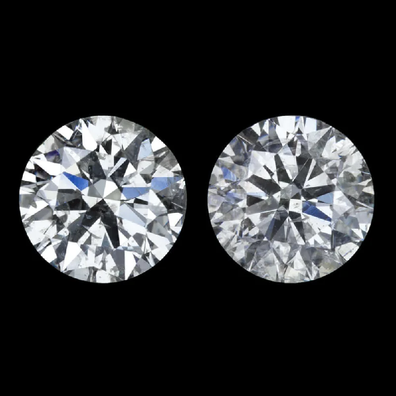 Statement Earrings-1.42ct VERY GOOD CUT NATURAL DIAMOND STUD EARRINGS ROUND BRILLIANT PAIR 1.5ct