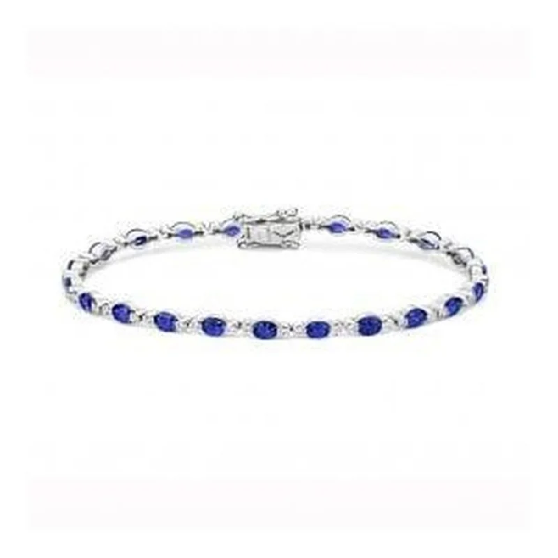 Adjustable Silver Bracelets-18ct white gold stunning Tanzanite & Diamond bracelet