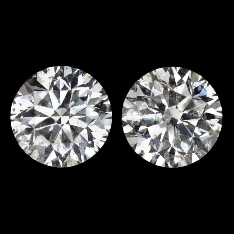 Elegant Earrings-1.41ct EXCELLENT CUT DIAMOND STUD EARRINGS NATURAL ROUND BRILLIANT MATCHING PAIR