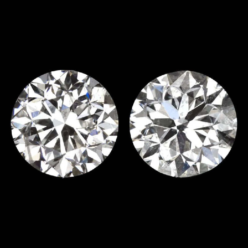 Wedding Earrings-1.46ct E-F VERY GOOD CUT NATURAL DIAMOND STUD EARRINGS ROUND BRILLIANT CUT PAIR