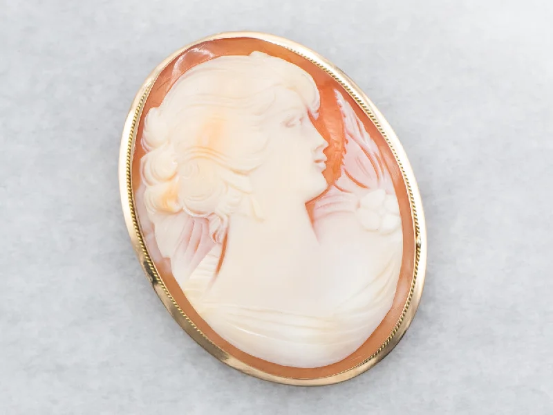 Vintage Diamond Brooch-Vintage Cameo Brooch or Pendant