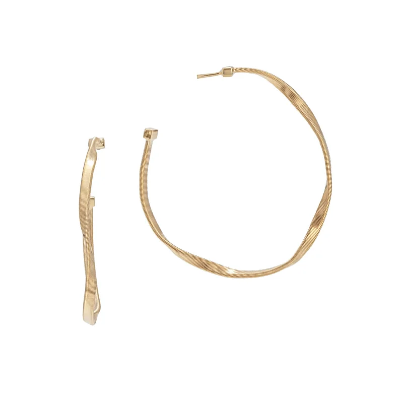 Artistic Stud Earrings-Marrakech Coiled Hoop Earrings in 18K Yellow Gold