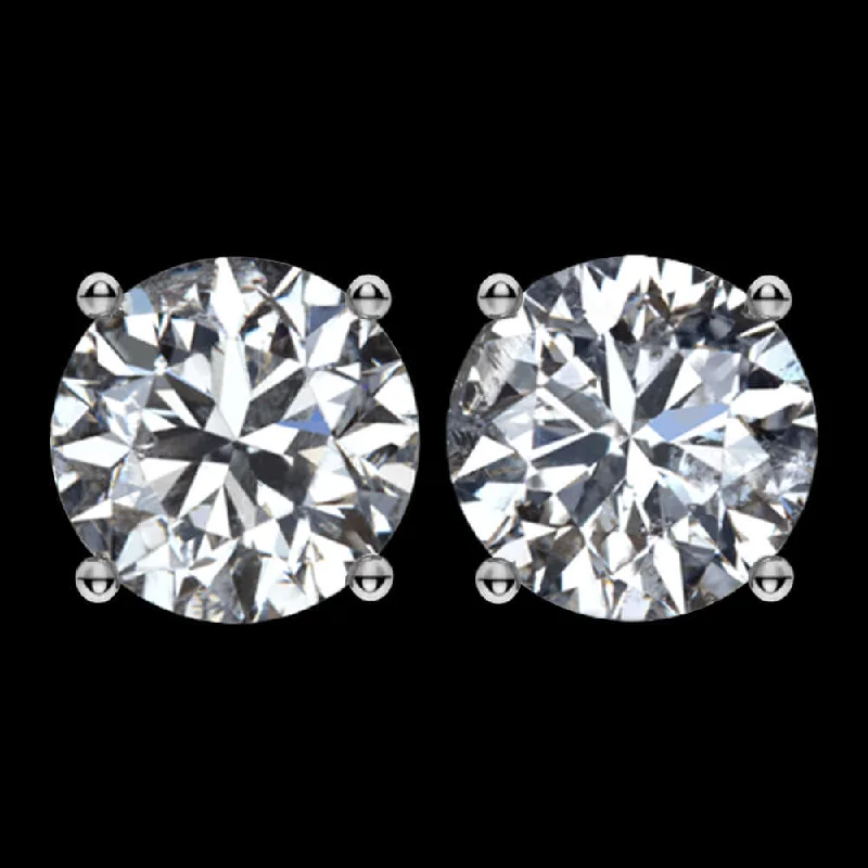 Minimalist Earrings-1.29c VERY GOOD EX CUT NATURAL DIAMOND STUD EARRINGS ROUND BRILLIANT PAIR 1.25ct