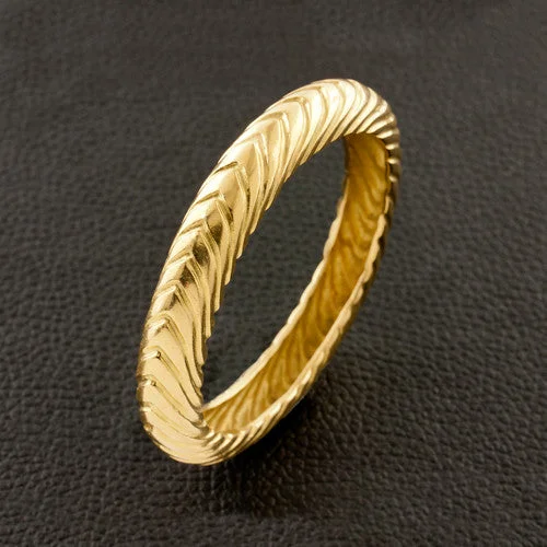 Handmade Bangles with Stones-Yellow Gold Bangle Estate Bracelet