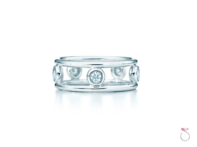 Wedding Ring Sets for Women-Tiffany & Co. Diamond By the Yard Ring in Platinum