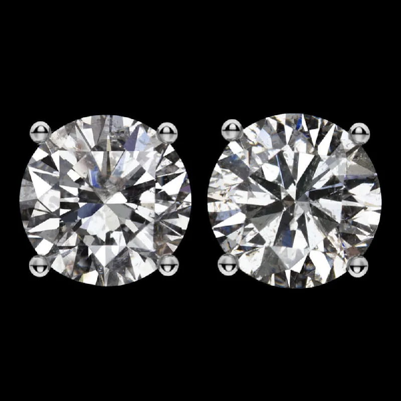 Timeless Earrings-1.65ct VERY GOOD CUT DIAMOND STUD EARRINGS NATURAL ROUND BRILLIANT MATCHING PAIR