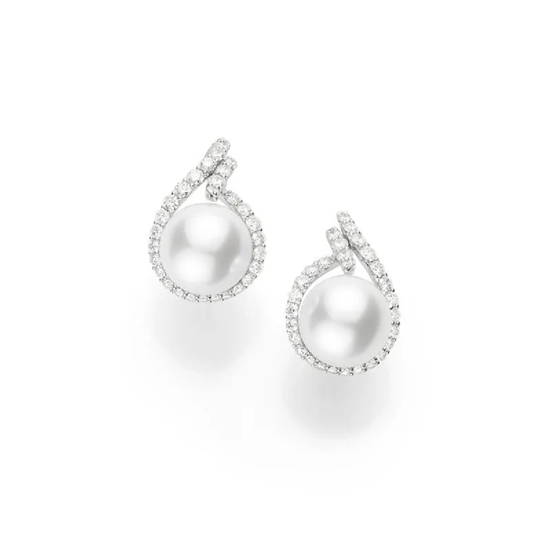 Vintage Earrings-White South Sea Cultured Pearl Earrings