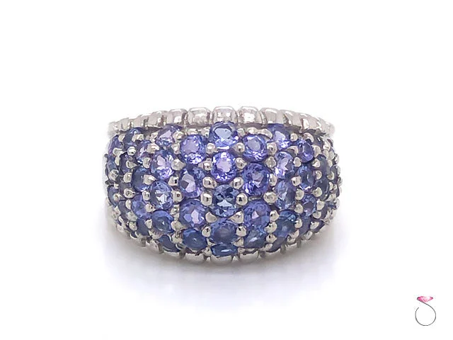 Adjustable Rings-Large 2.00 ctw. Tanzanite Dome Ring in Platinum