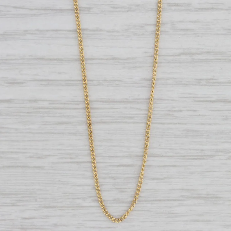 Custom Necklaces-23.25" Curb Chain Necklace 18k Yellow Gold 1.2mm