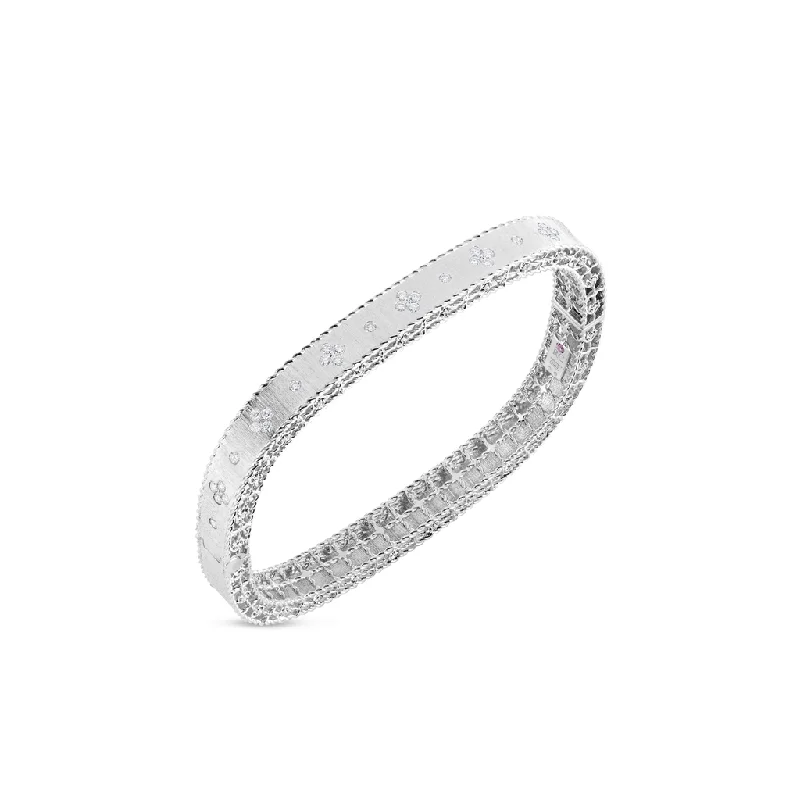 Minimalist Bangles-Roberto Coin Princess Satin Diamond Bangle