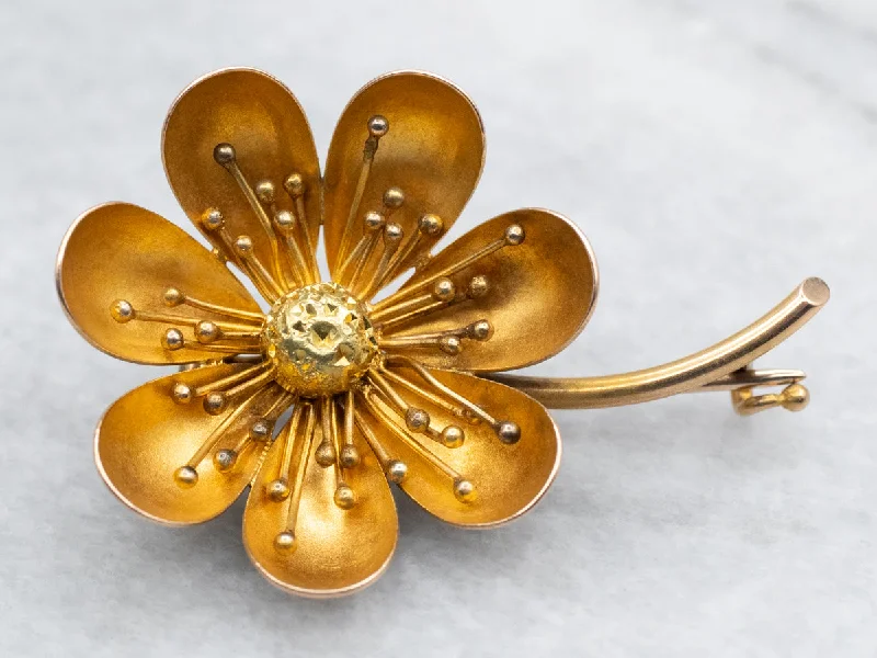 Creative Brooch-Vintage Gold Flower Brooch