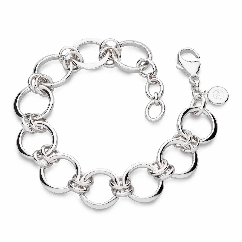 Birthstone Bracelet Sets-Silver Bevel Unity Grande 8" Bracelet