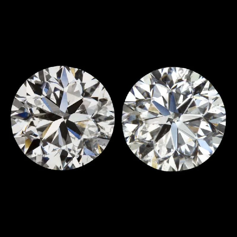 Personalised Earrings-2.09ct VERY GOOD CUT NATURAL DIAMOND STUD EARRINGS WHITE CLEAN PAIR ROUND 2ct