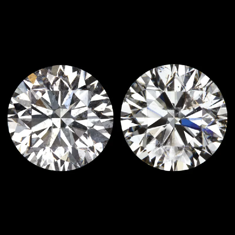 Glass Earrings-1.90ct VERY GOOD CUT DIAMOND STUD EARRINGS NATURAL ROUND CUT MATCHING PAIR 2ct