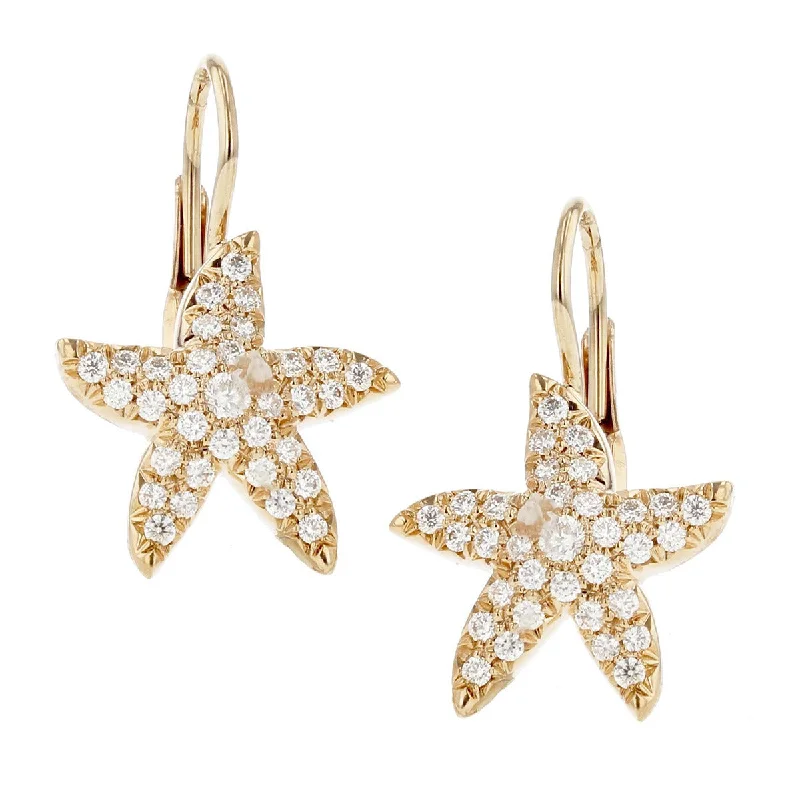 Modern Earrings-Tiny Starfish Earrings