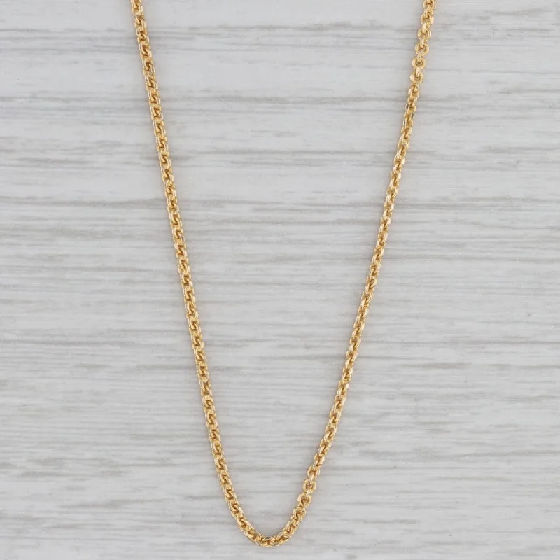 Silver Chain Necklaces-18" Cable Chain Necklace 14k Yellow Gold 1.6mm