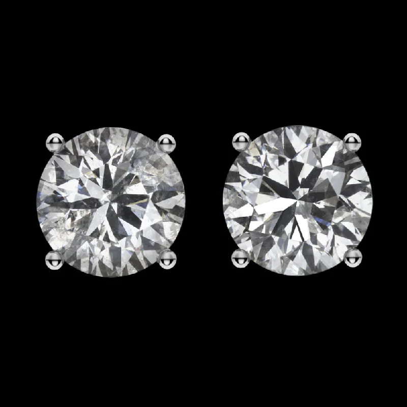 Festival Stud Earrings-VERY GOOD CUT 0.72ct CLEAN NATURAL DIAMOND STUD EARRINGS ROUND 3/4 CARAT PAIR