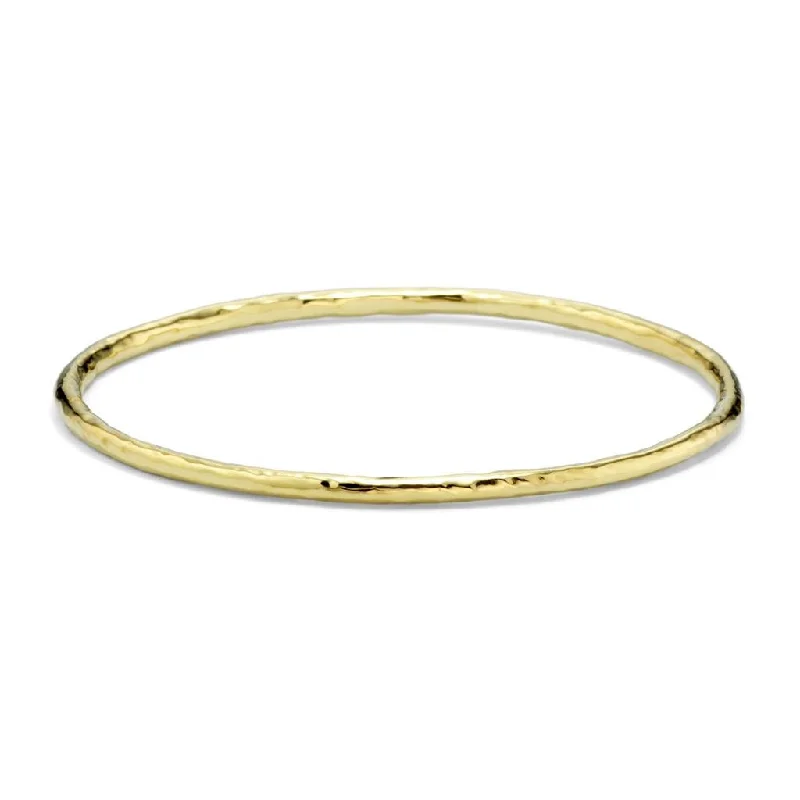 Gemstone Bangle Sets-Ippolita 18k Yellow Gold Classico Small Hammered Bangle