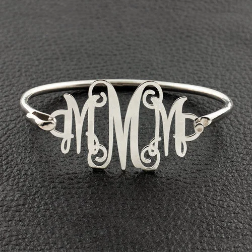 Chunky Bangles-Monogram Bangle Bracelet