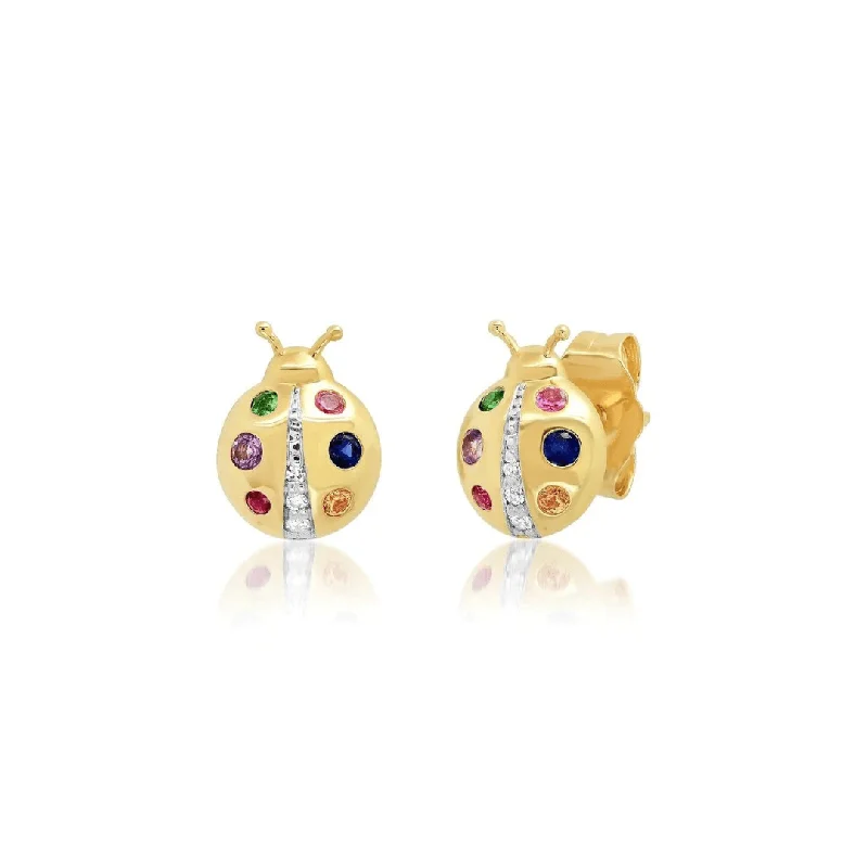 Butterfly Earrings-Ladybug Studs