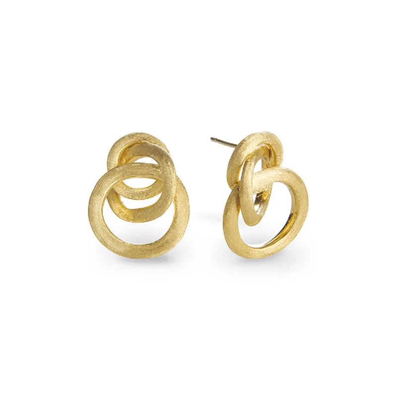 Beaded Earrings-Jaipur Link Knot Stud Earrings in 18K Yellow Gold