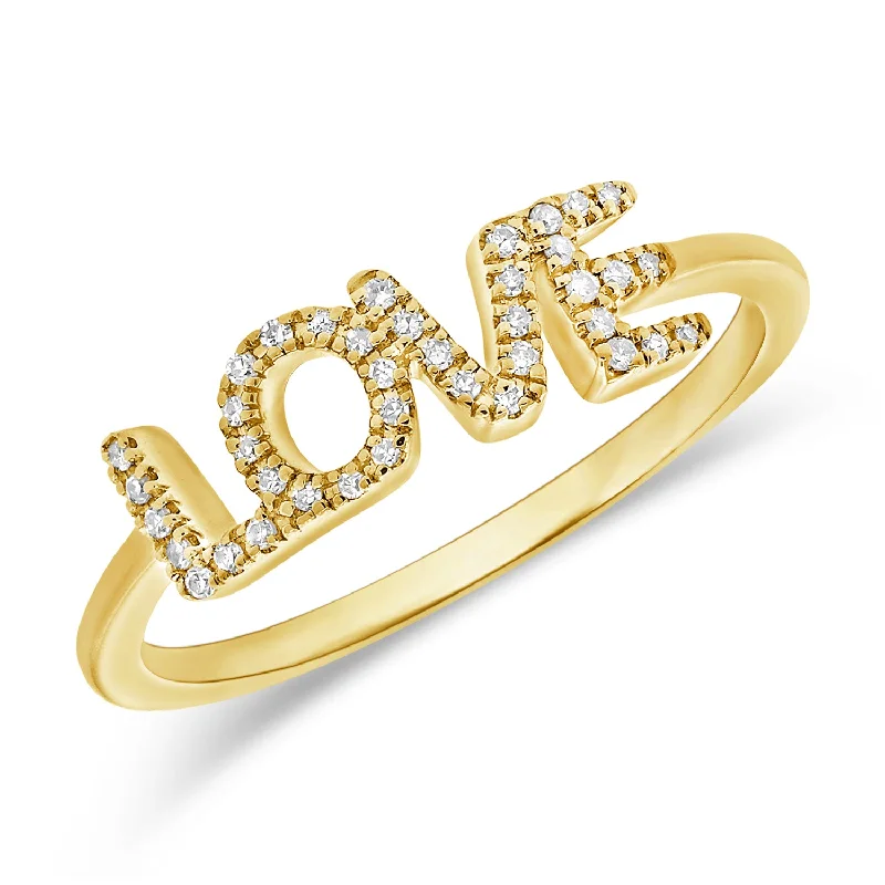 Topaz Rings-Timeless LOVE Diamond Ring