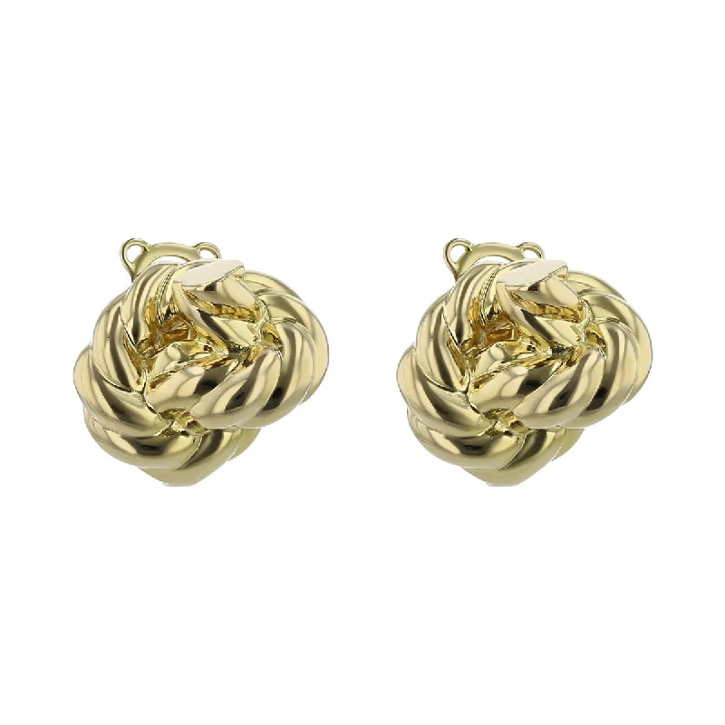 Luxury Diamond Earrings-Tiffany & Co. 18K Gold Love Knot Clip Earrings