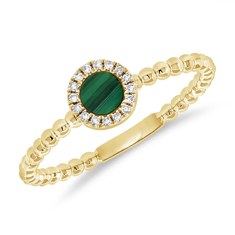 Custom Rings-Diamond & Emerald Ring made in 14K Gold