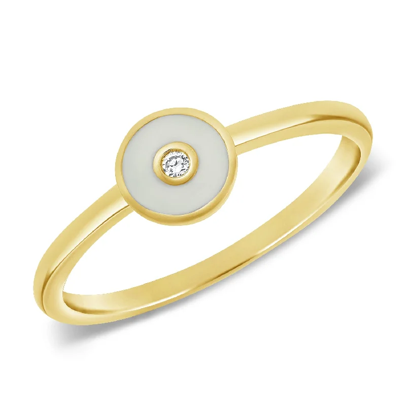 Beaded Rings-14K Gold Geometric Fashion Ring