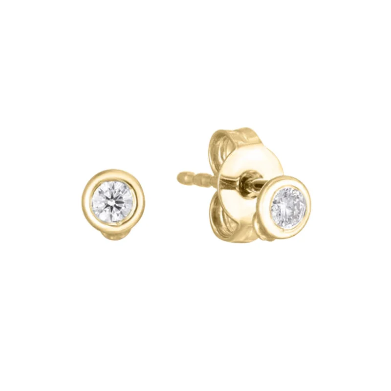 Silver Drop Earrings-18K Gold Tiny Treasures Diamond Stud Earrings