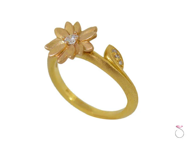 Moissanite Rings-Daisy Morelli Diamond Yellow Gold Ring 1/10ct in 18K