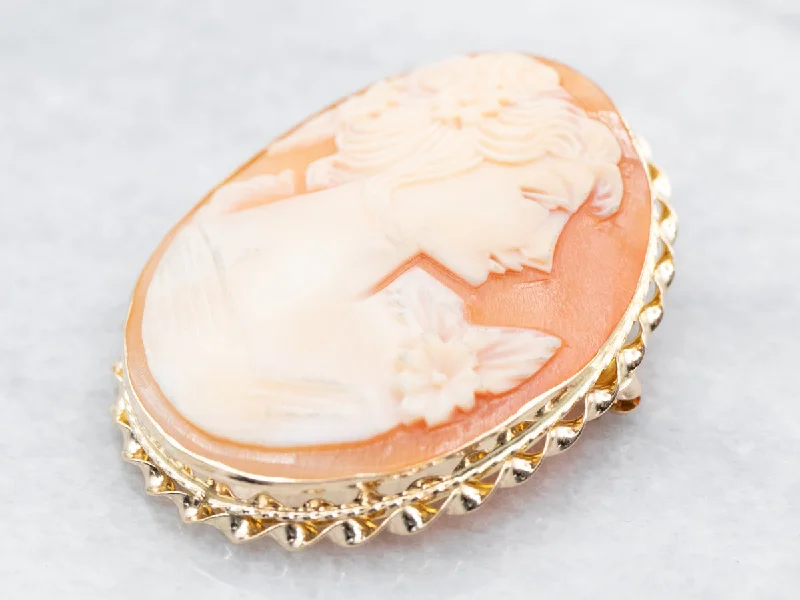 Rhinestone Brooch for Jacket-Vintage Cameo Brooch and Pendant