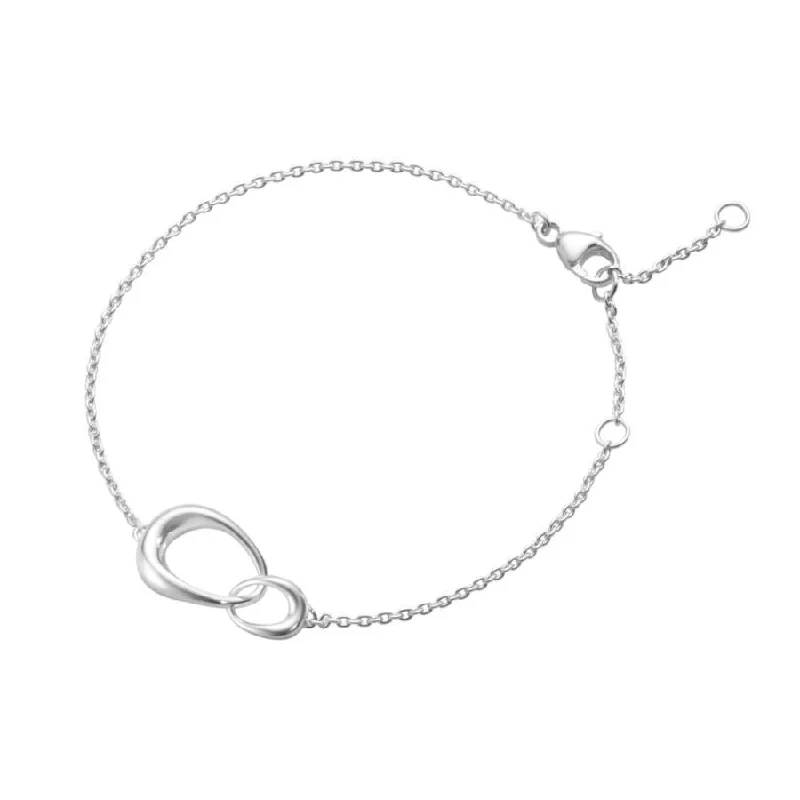 Adjustable Fashion Bracelets-Silver Offspring Interlocking Bracelet