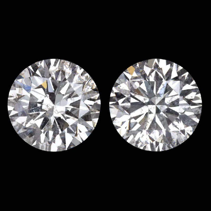 Hoop Earrings-1.72ct VERY GOOD CUT DIAMOND STUD EARRINGS NATURAL ROUND BRILLIANT MATCHING PAIR