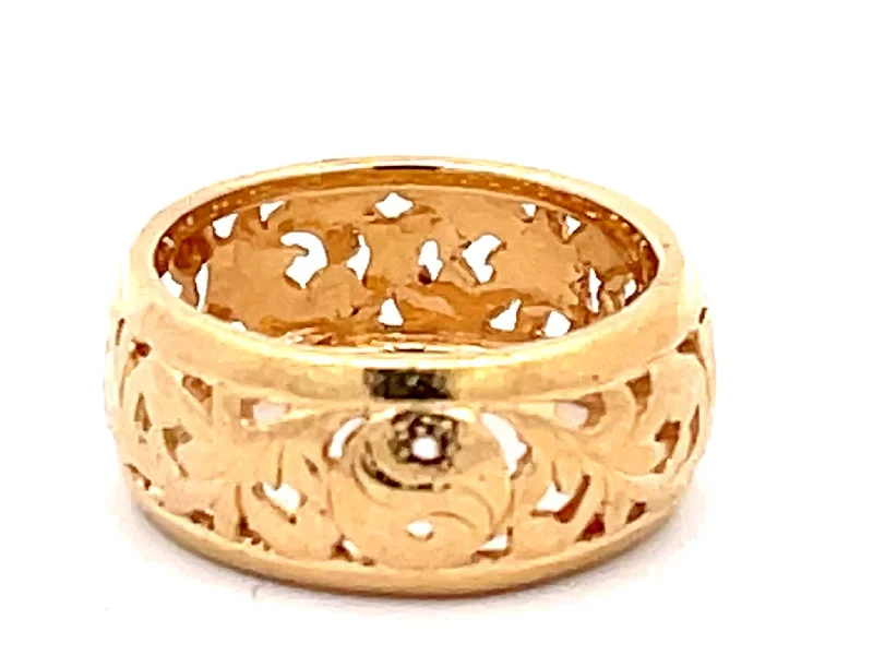 Statement Rings-Mings Yin and Yang Cutout Band Ring in 14k Yellow Gold