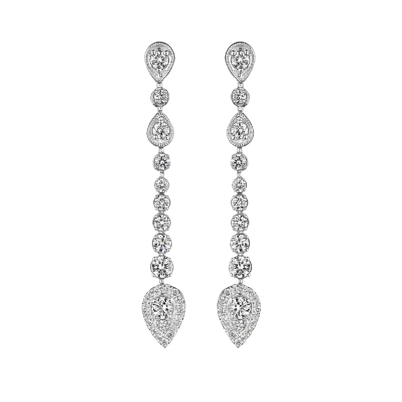 Luxury Pearl Earrings-Pear Wave Earrings