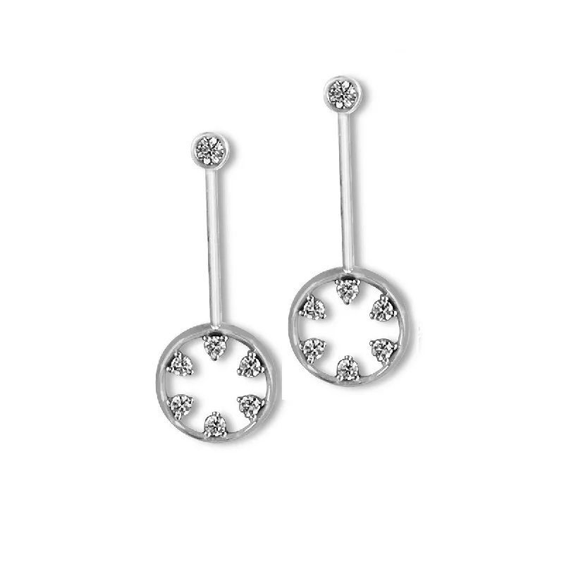 Large Stud Earrings-Starwheel Earrings