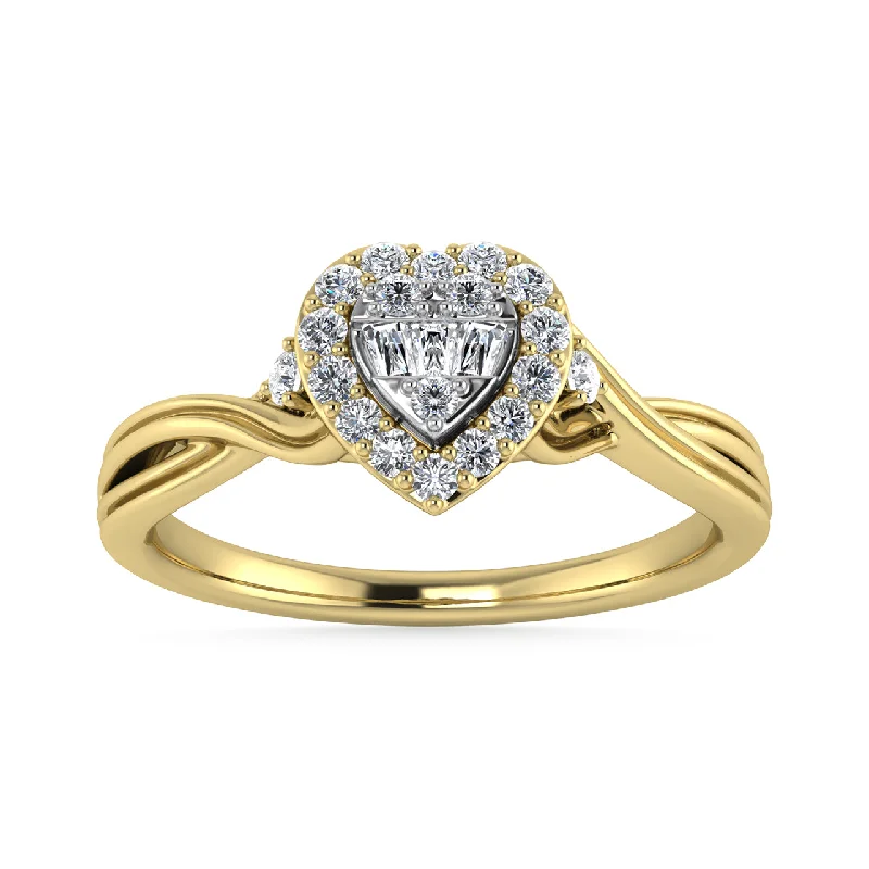 Gemstone Cocktail Rings-Diamond 1/8 Ct.Tw. Promise Ring in 10K Yellow Gold