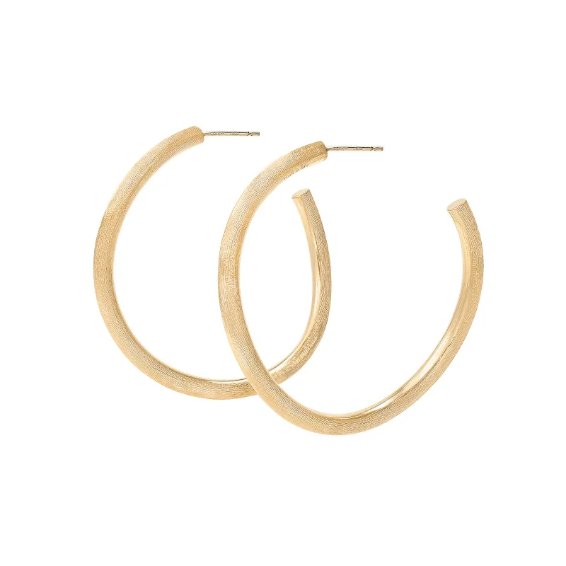 Artistic Gold Earrings-Jaipur Hoop Earrings, Large