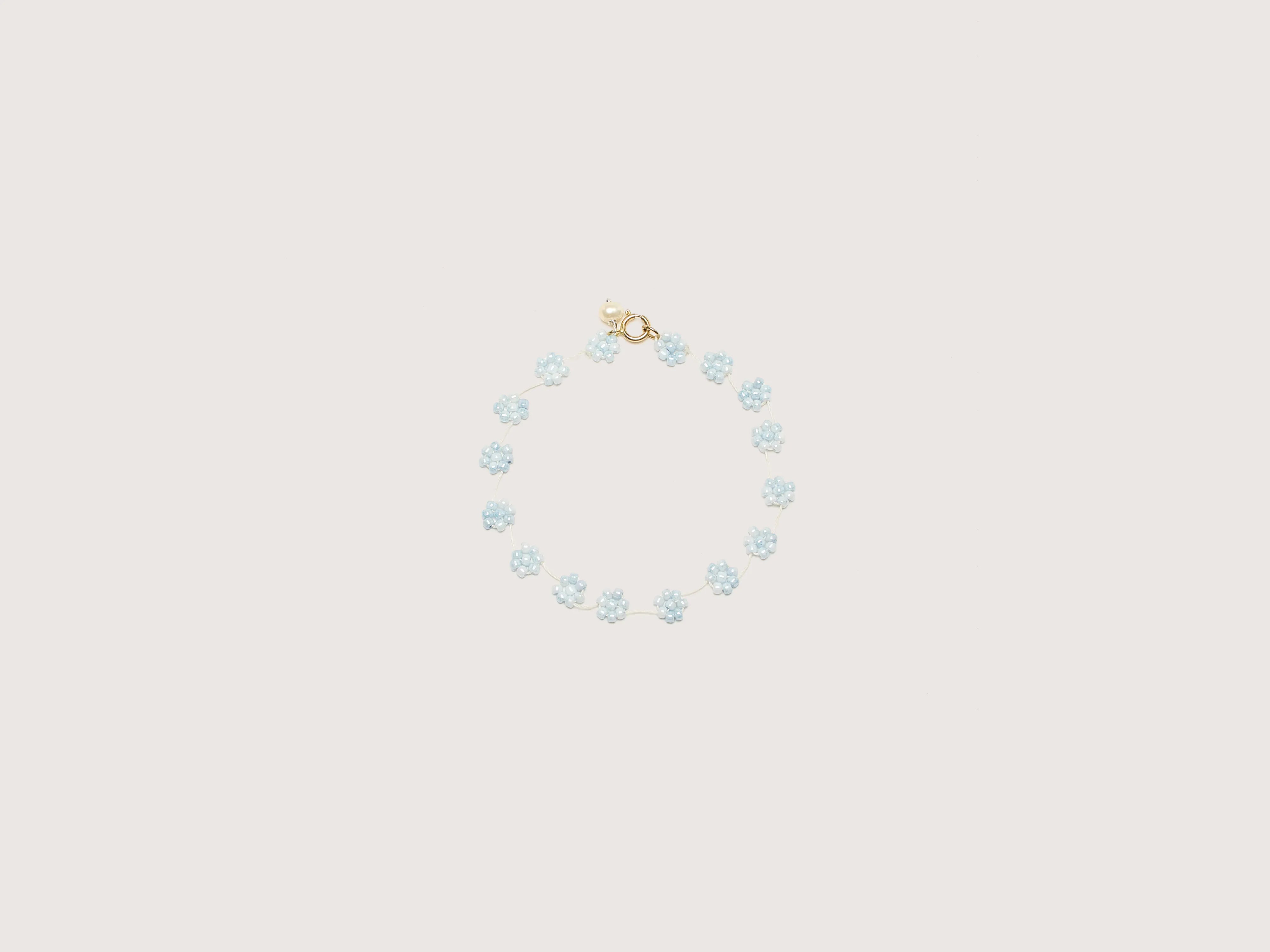 Silver Cuff Bracelet Sets-Fiori N° 12 Bracelet (242 / W / LIGHT BLUE)