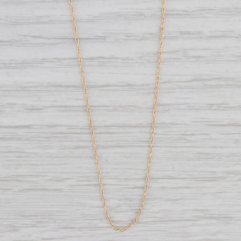 Modern Necklaces-Rope Chain Necklace 14k Yellow Gold 18.5" 0.8mm