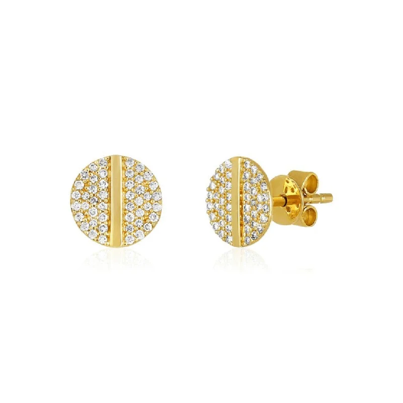 Small Earrings-Pave Screw Studs