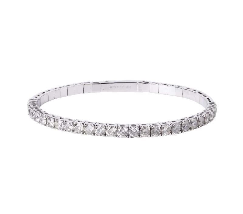 Custom Bridal Bangles-Flexible Diamond Bangle Bracelet